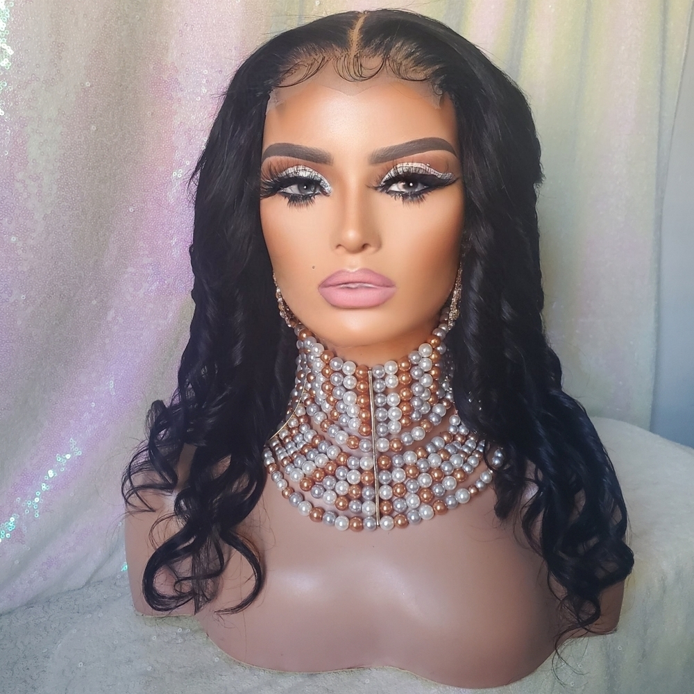 100% virgin human hair closure wig 16 - Picture 2 of 8